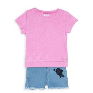 Hudson Jeans 2-Piece Tee and Jean Shorts Set-2T